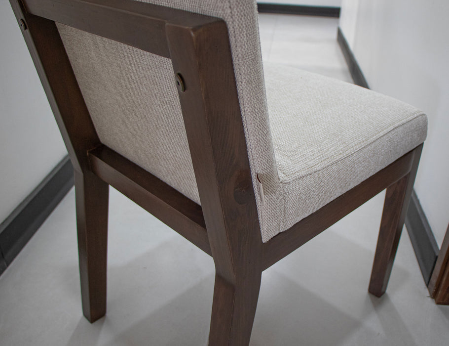 Natural Parota Upholstered Chair