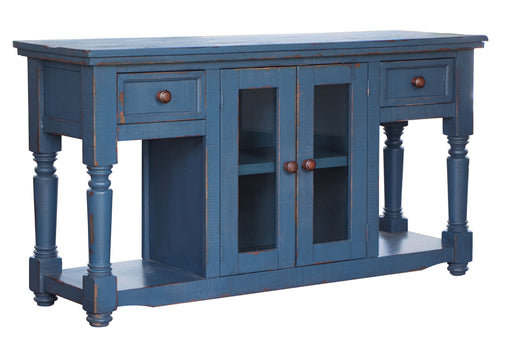 Aruba 2 Drawer & 2 Doors. Sofa Table, Dark Blue finish image