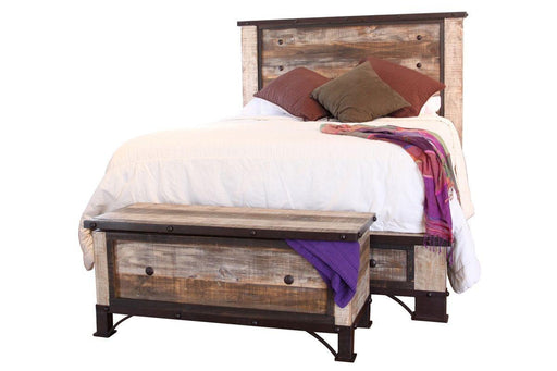 Antique California King Platform Bed in Multi Color image