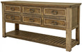 Montana 6 Drawer Sofa Table in Brown image
