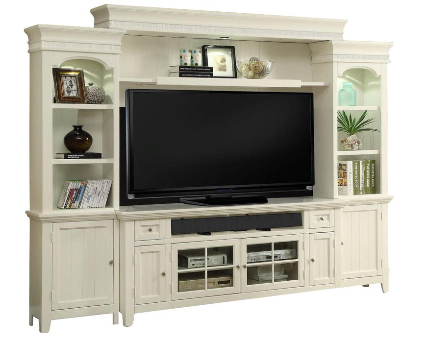 Parker House Tidewater 72" Console Entertainment Wall in Vintage White