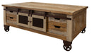 Antique Multicolor 8 Drawers, 4 Doors Cocktail Table image