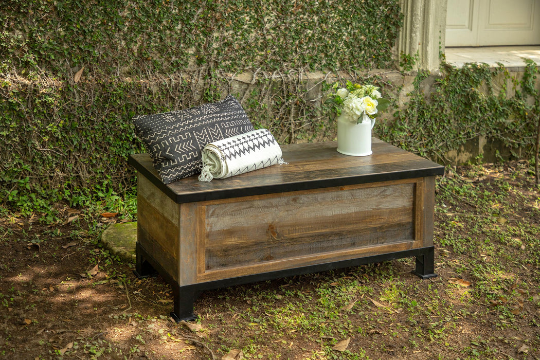 Antique Gray Bedroom Storage Trunk